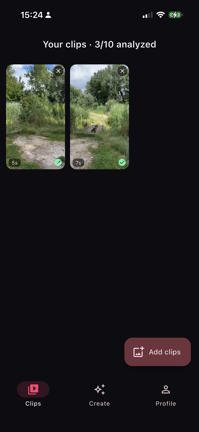 Your clip library in RawCut